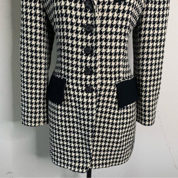 Gruppo Americano Vintage Houndstooth Single Breasted Blazer - Picture 8 of 16